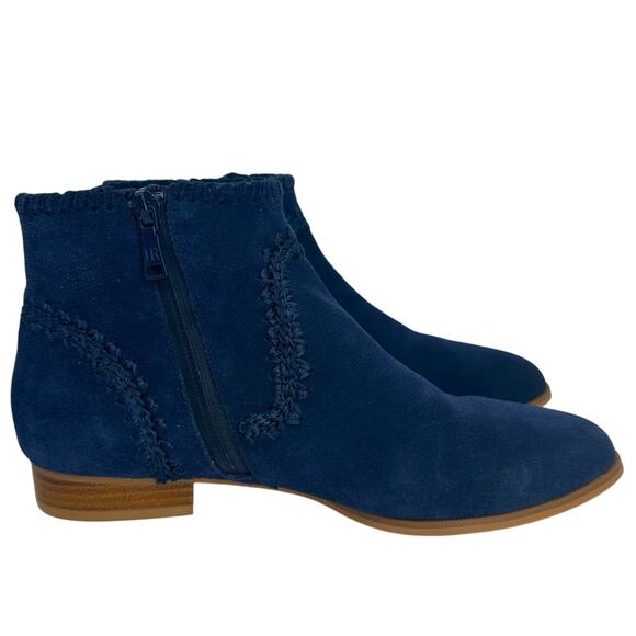 Jack Rogers Midnight Blue Gemma Embroidered Booties - Picture 3 of 9